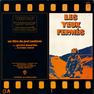 Terry Riley Happy Ending / Les Yeux Fermés verso (Warner, 1972)